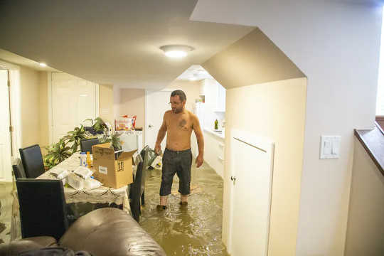 Basement apartment after a severe thunderstorm  (heavy rain events have always occurred but are they changing)